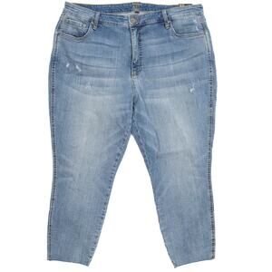 Kut From The Kloth Catherine High Rise Fab AB Crop Skinny Jeans Size 20